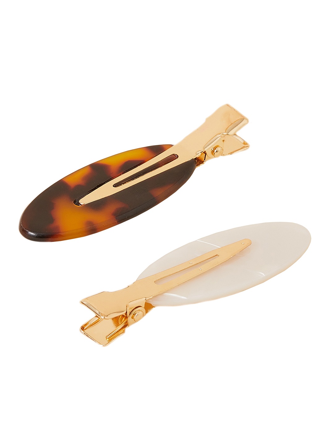 

Accessorize Women Set of 2 Alligator Hair Clip, Brown