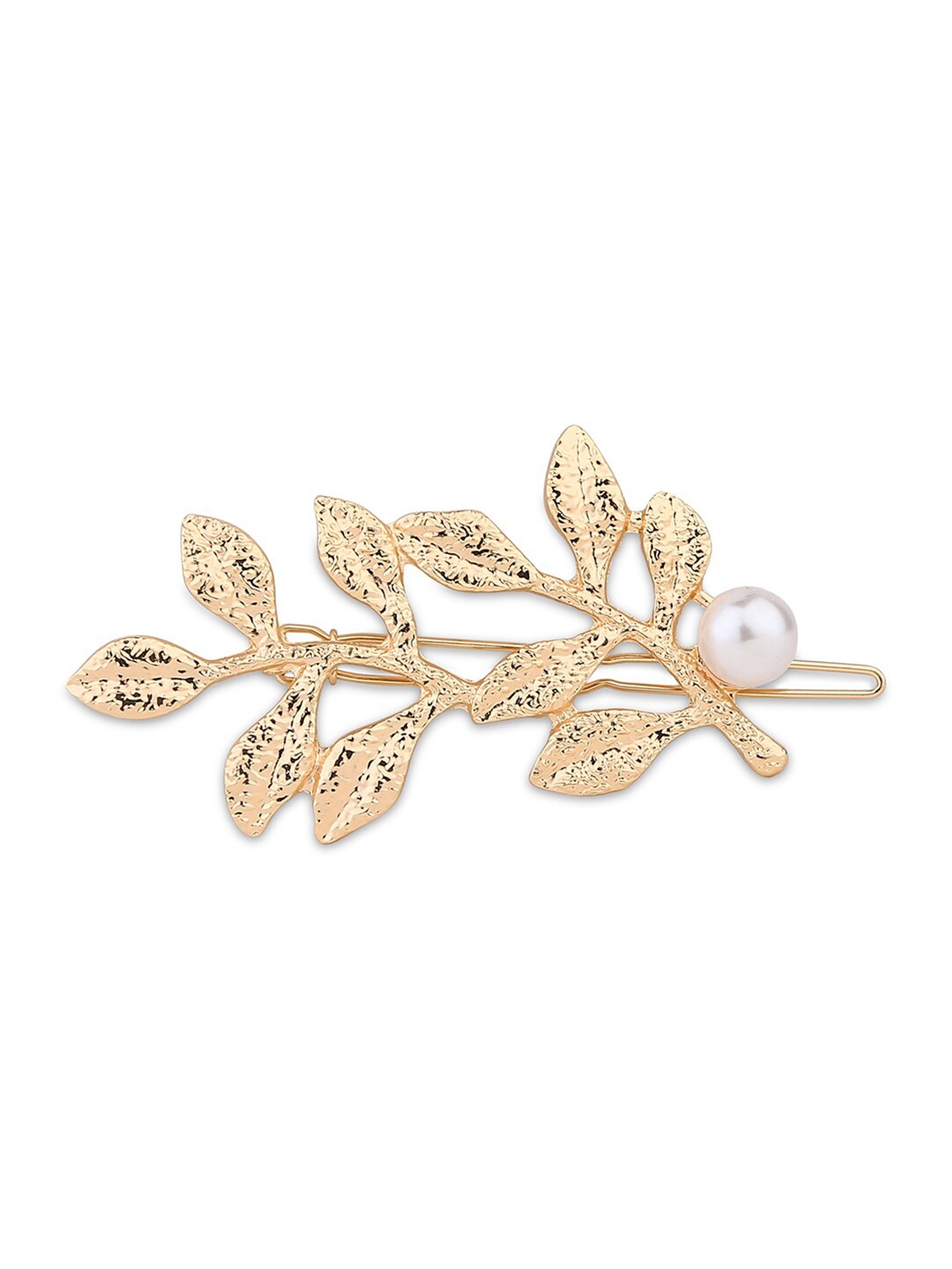

Accessorize Women Gold Plated Leaf Design Bobby Pins