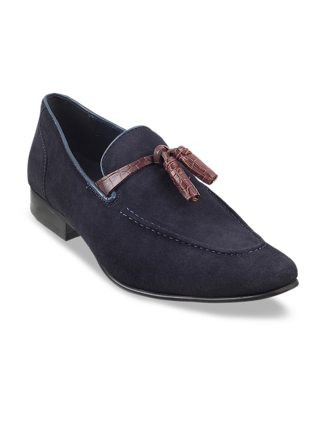 

J.FONTINI Men Formal Slip-On Loafers, Blue