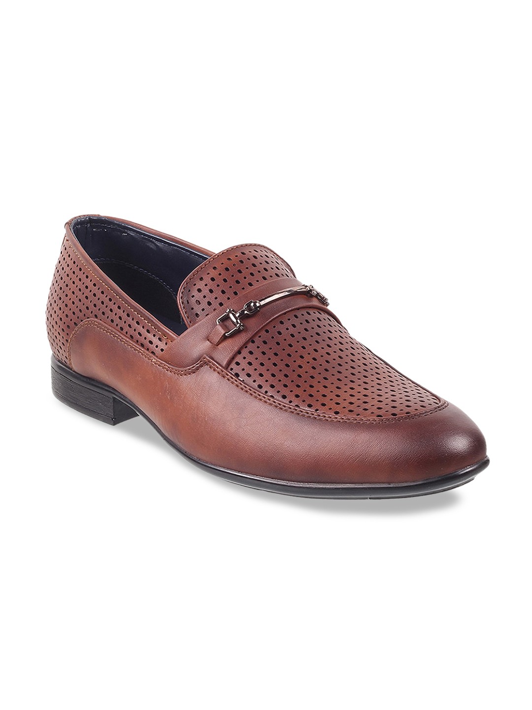 

WALKWAY by Metro Men Synthetic Leather Formal Loafers, Tan