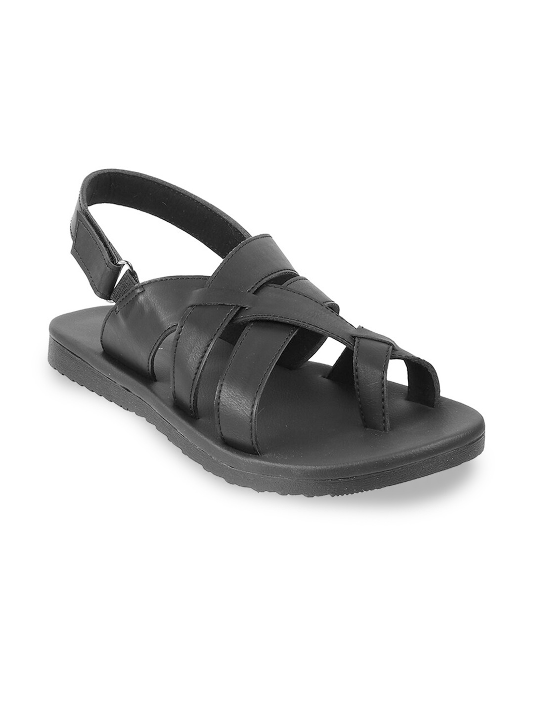 

WALKWAY by Metro Men One Toe Comfort Sandals, Black