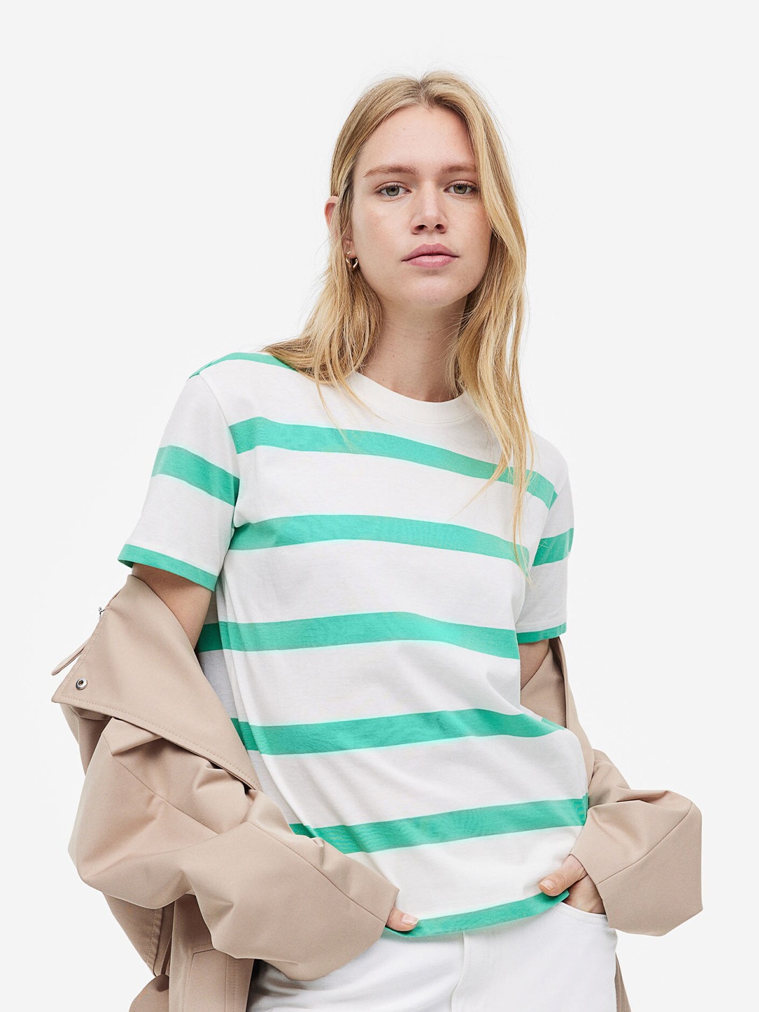 

H&M Cotton T-shirt, Green
