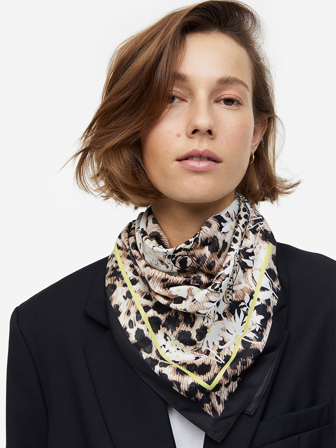 

H&M Women Satin Scarves, Beige