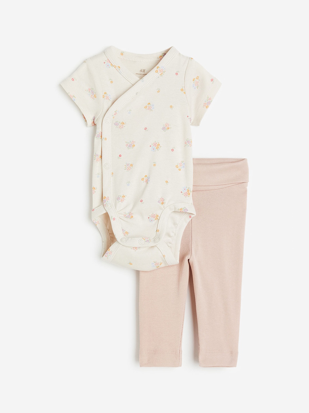 

H&M Infant Boys 2-Piece Pure Cotton Jersey Set, Beige