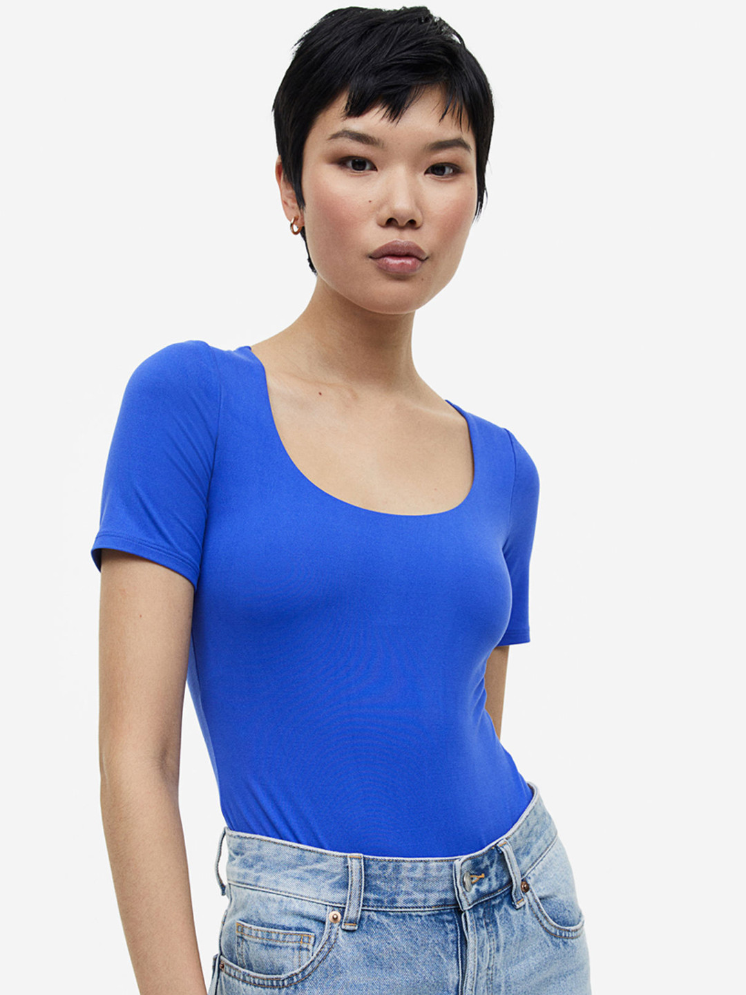 

H&M Short-Sleeved Thong Body, Blue