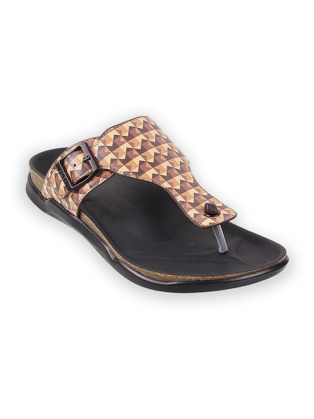 

Mochi Men Leather Slip-On Comfort Sandals, Brown