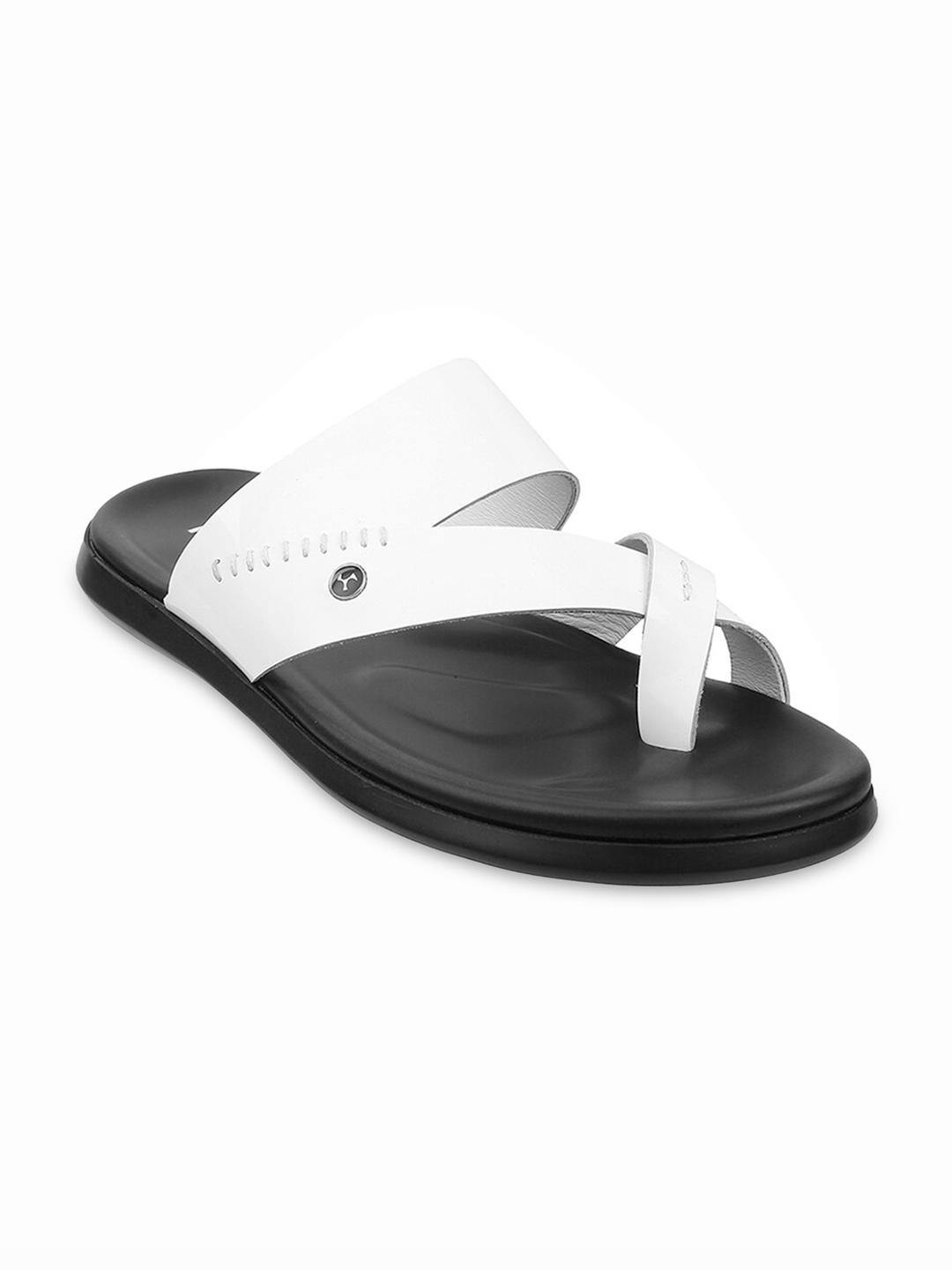 

Mochi Men Open One Toe Comfort Sandals, White