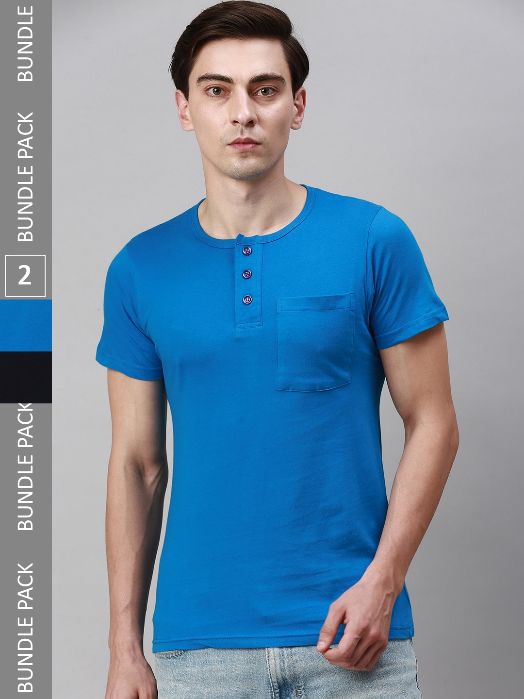 

Lux Cozi Pack Of 2 Cotton T-shirt, Blue