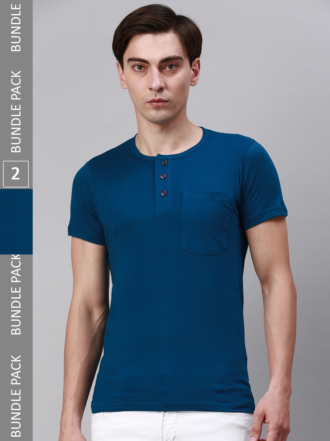 

Lux Cozi Pack Of 2 Cotton T-shirt, Blue