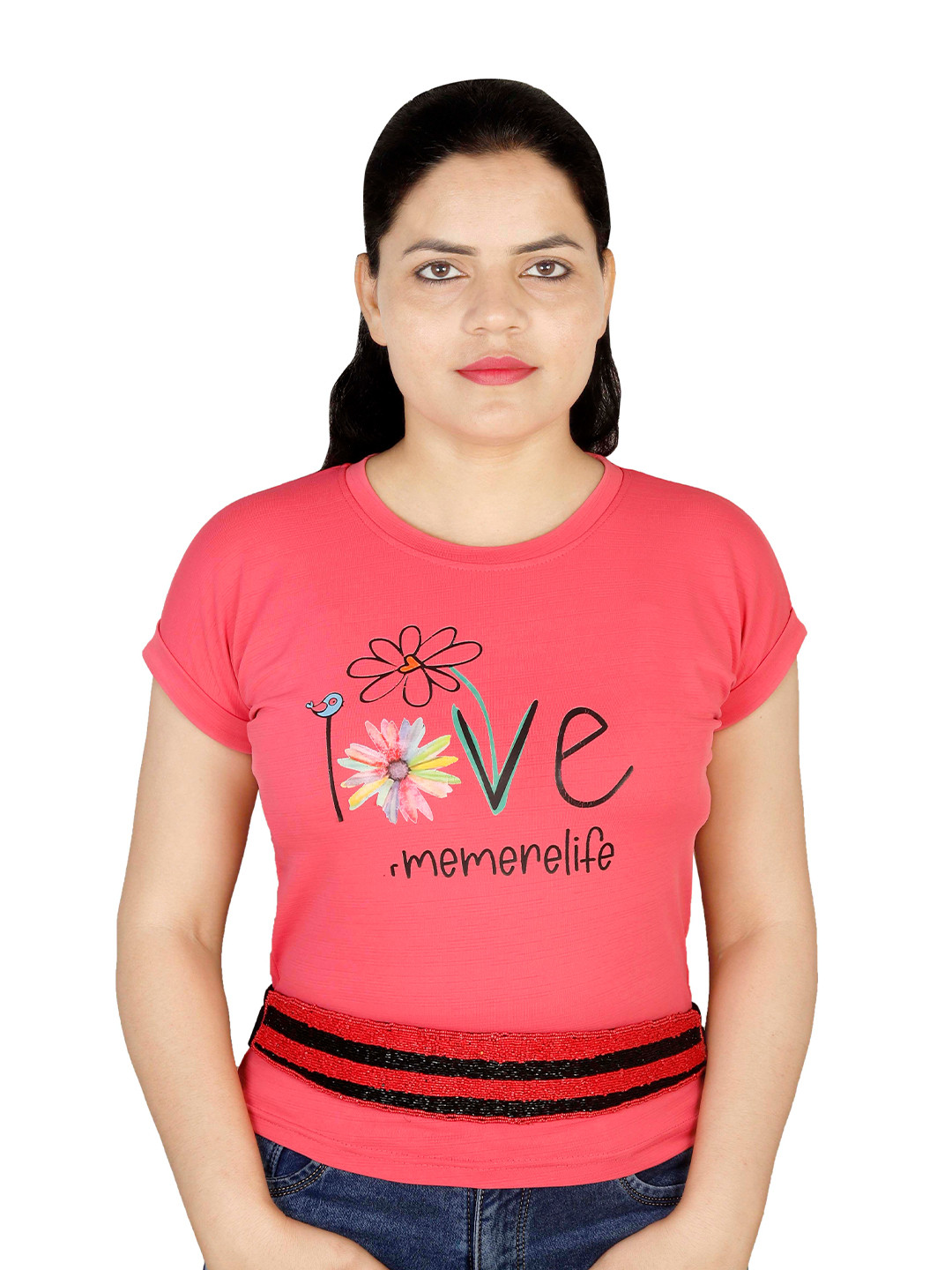 

REZZY Women Embellished Belt, Red