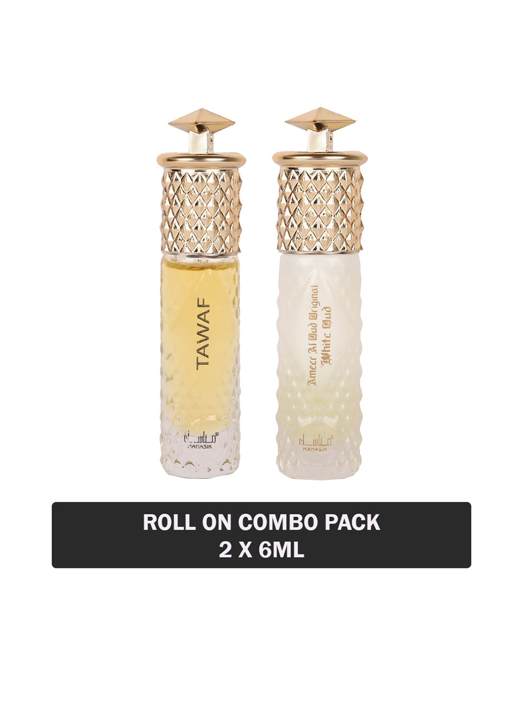 

MANASIK Set Of 2 Tawaf & Ameer Al Oud Original White Oud- 6ml Each, Multi