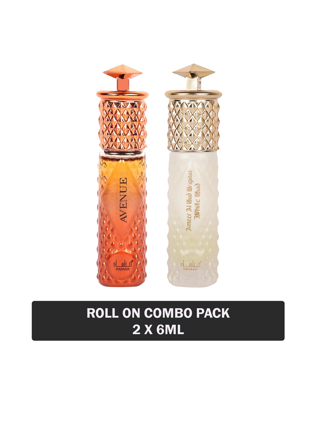 

MANASIK Set Of 2 Avenue & Ameer Al Oud Original White Oud- 6ml Each, Multi