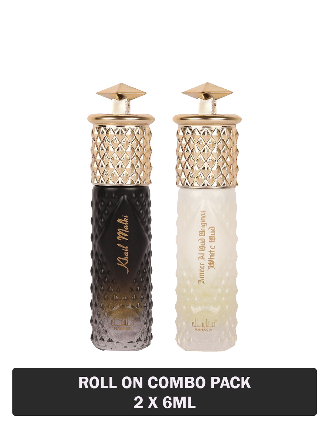 

MANASIK Set Of 2 Khail Malki & Ameer Al Oud Original White Oud Attar - 6 ml Each