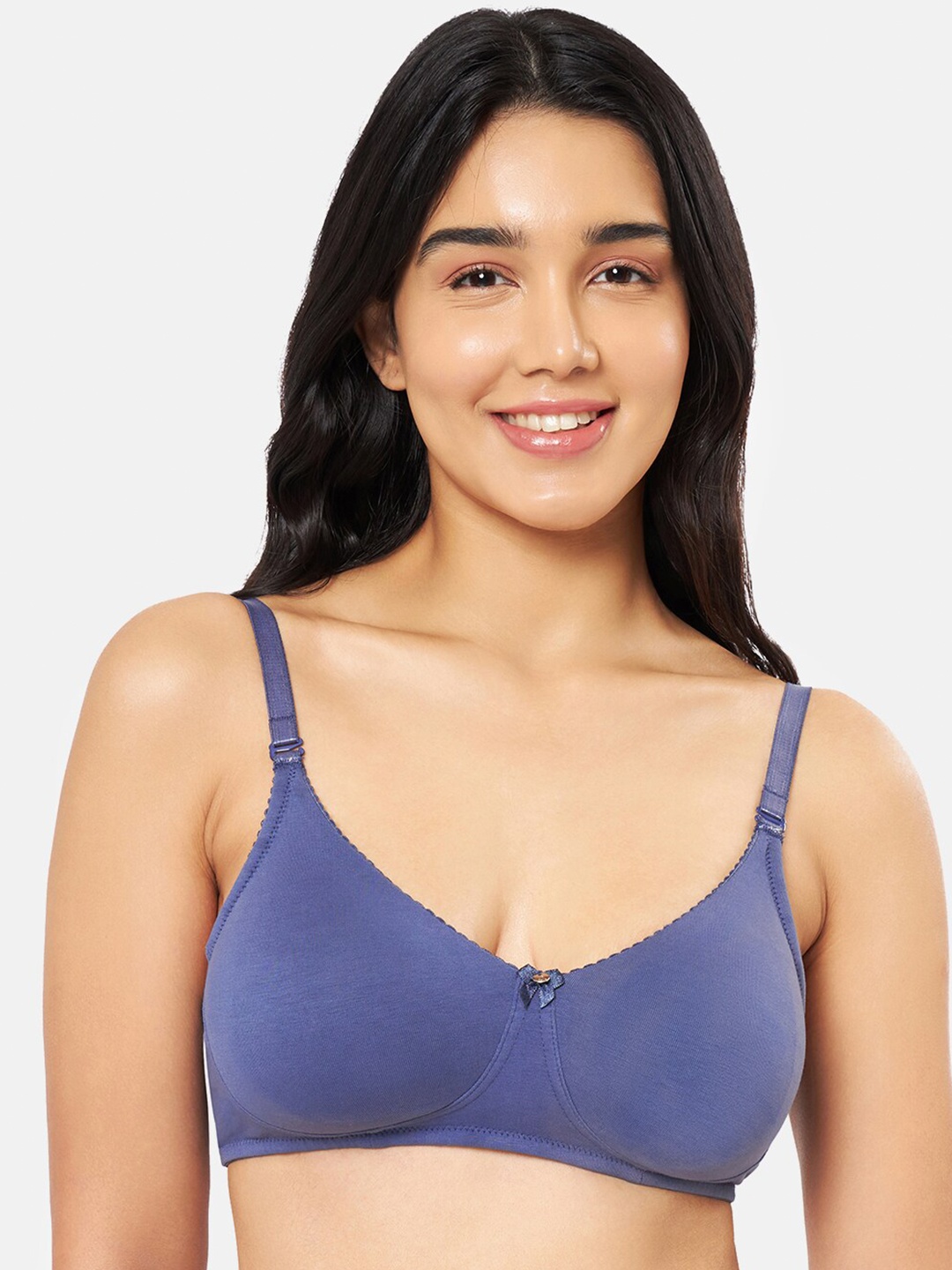 

Amante Solid Non Padded Non-Wired Full Coverage Super Support Bra, Blue