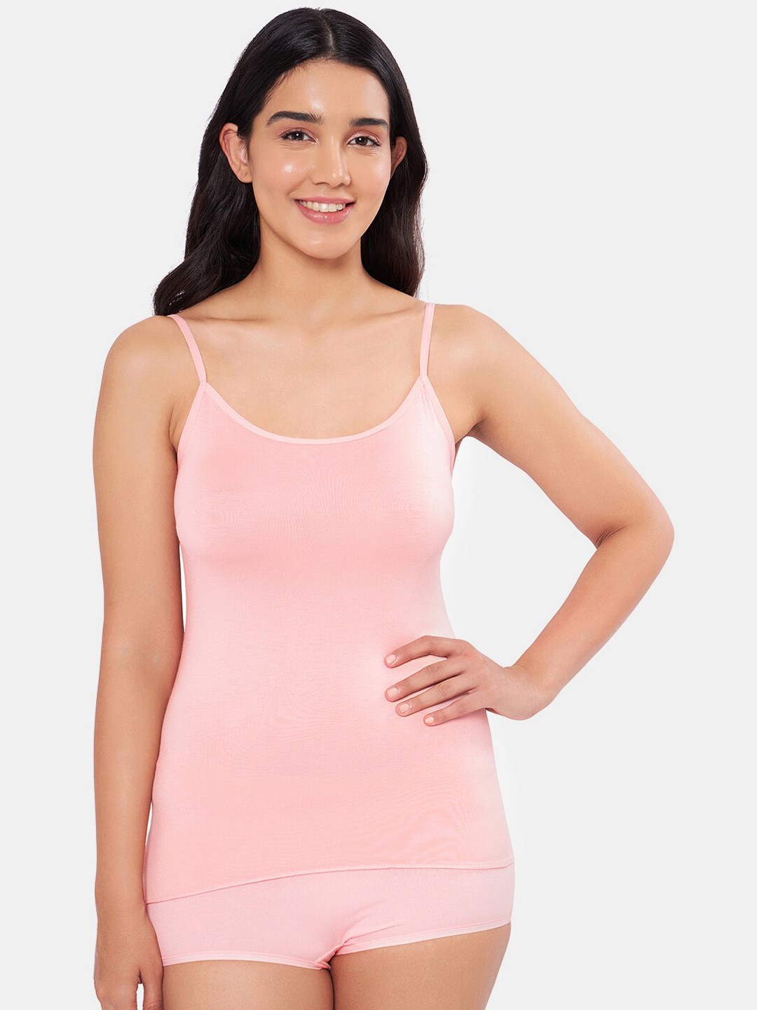 

Amante Solid Sleeveless Round Neck Camisole, Pink