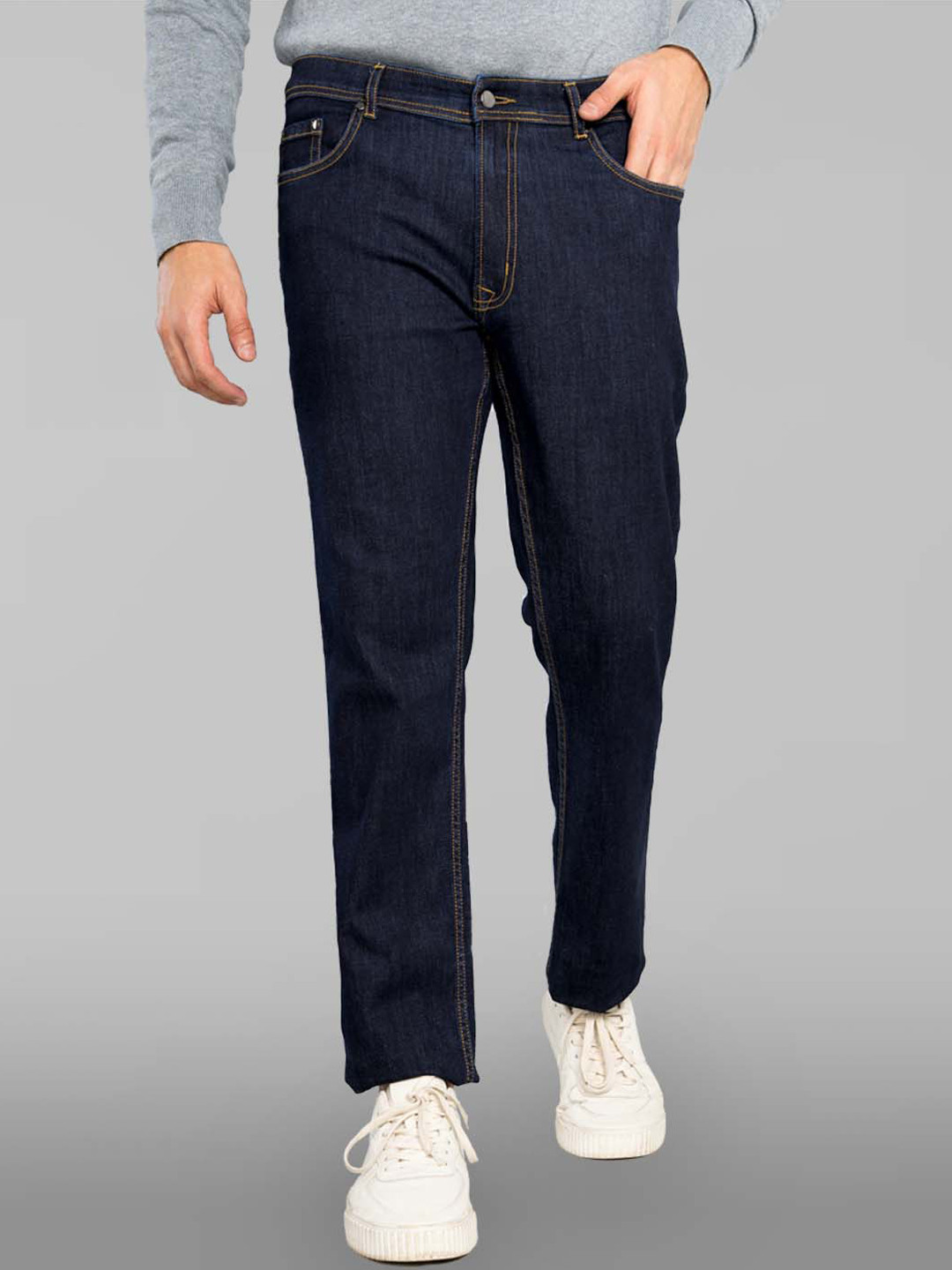 

The Pant Project Men Slim Fit Mid-Rise Stretchable Jeans, Blue
