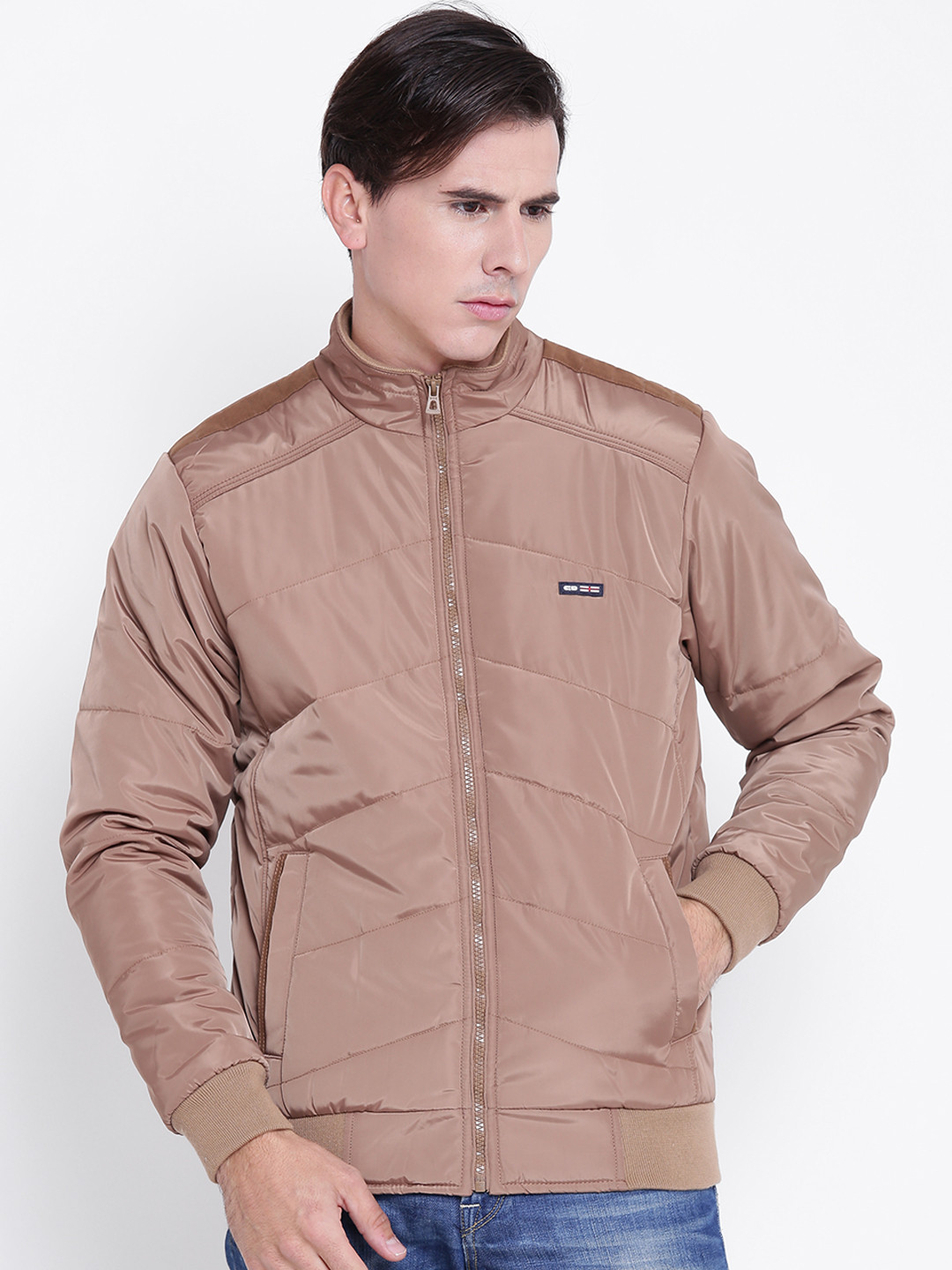 

Cloak & Decker by Monte Carlo Men Beige Solid Bomber Jacket