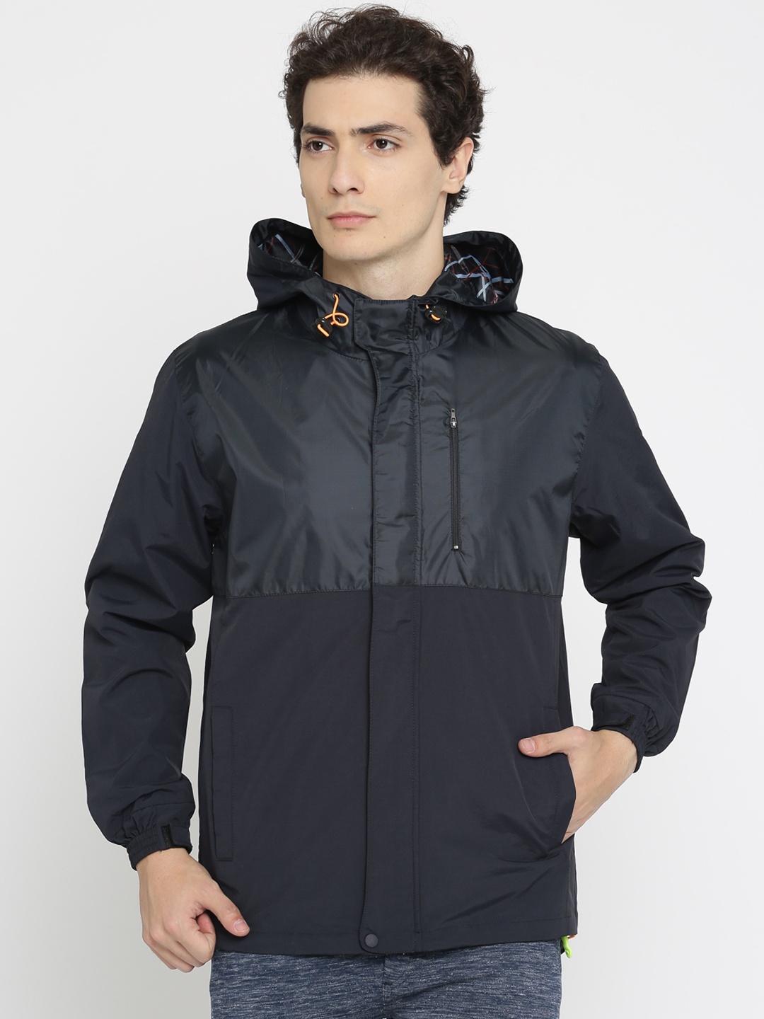 

Cloak & Decker by Monte Carlo Men Navy Blue Solid Sporty Jacket