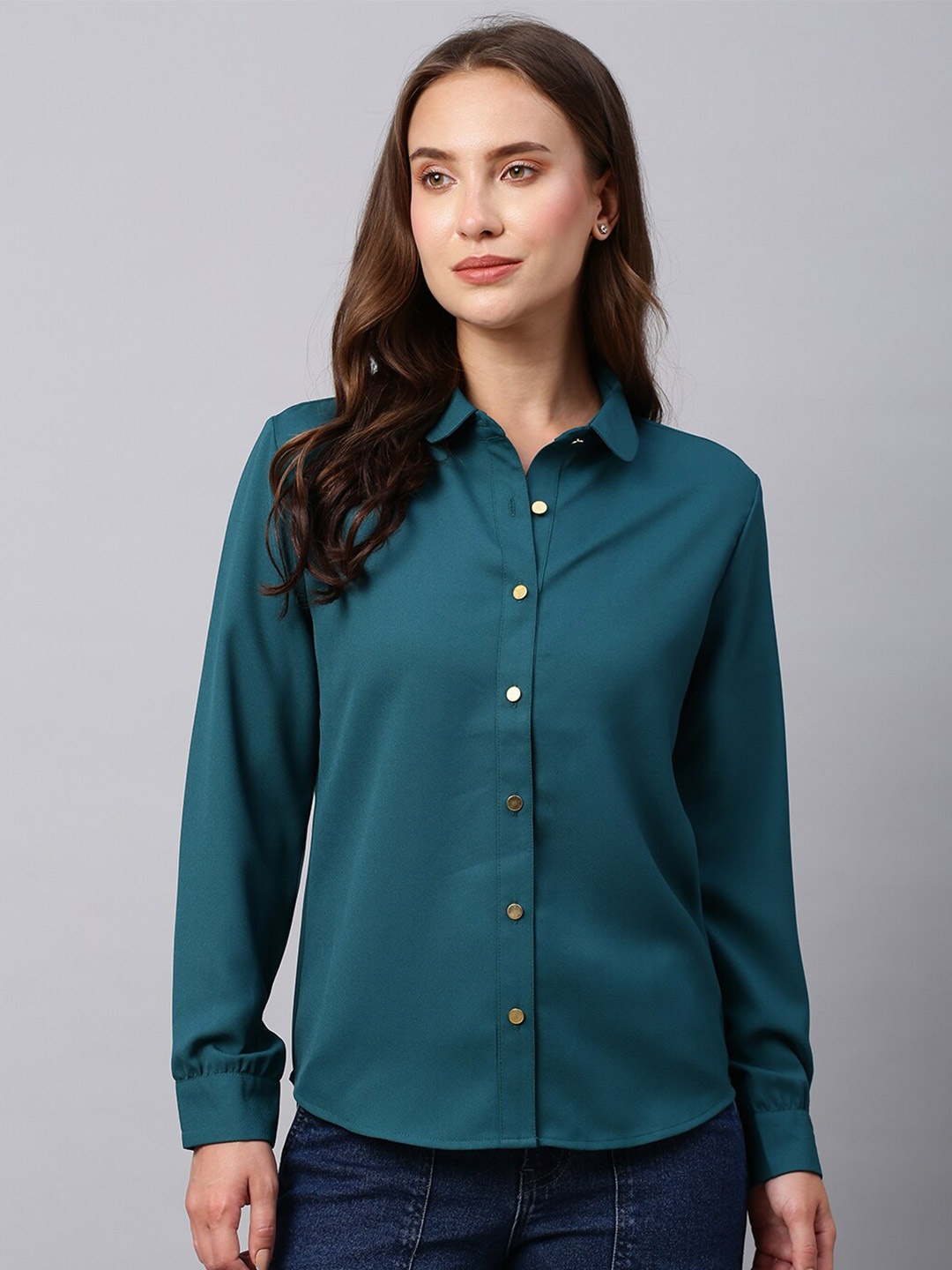 

Chemistry Regular Fit Casual Shirt, Teal