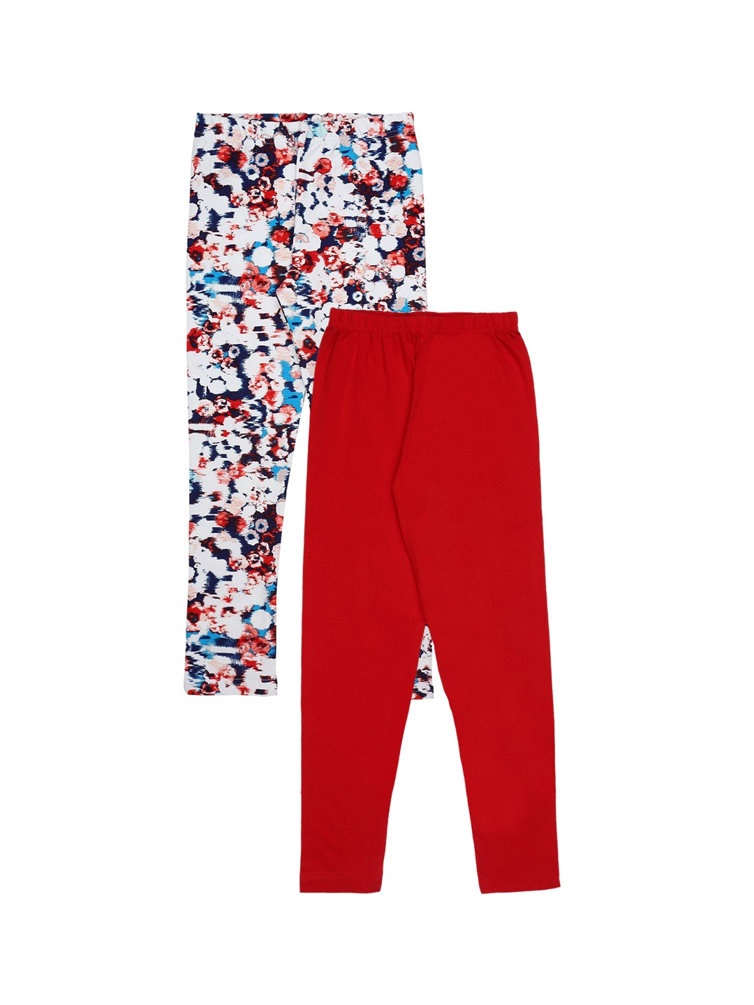 

RAINE AND JAINE Girls Pack Of 2 Ankle Length Leggings, Red
