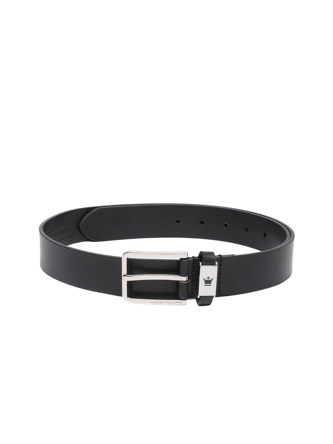 

Louis Philippe Men Solid Leather Belt, Black