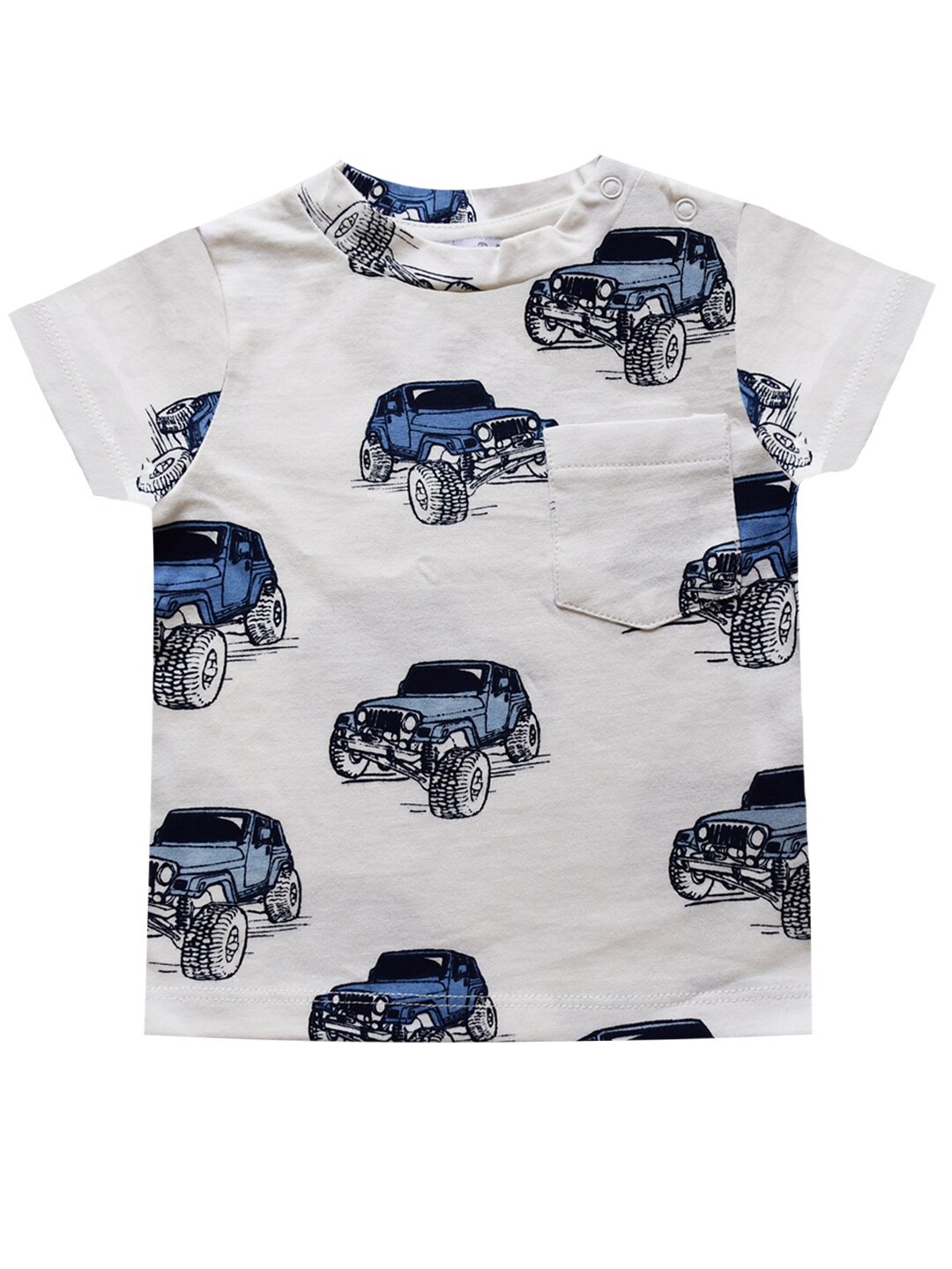 

milou Boys Conversational Printed Pure Cotton T-shirt, White