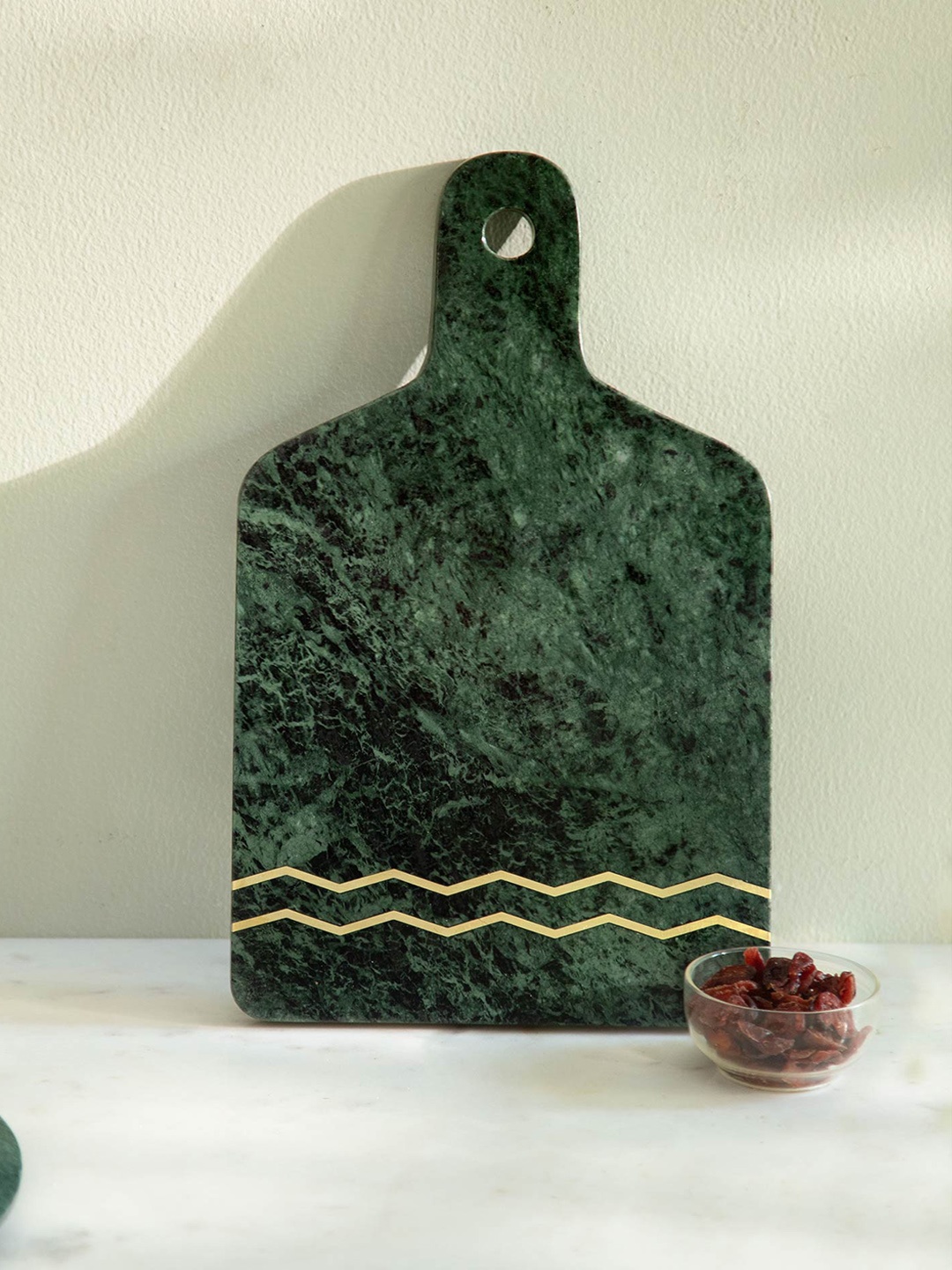 

ellementry Verde Green & Gold Marble Cheese Board