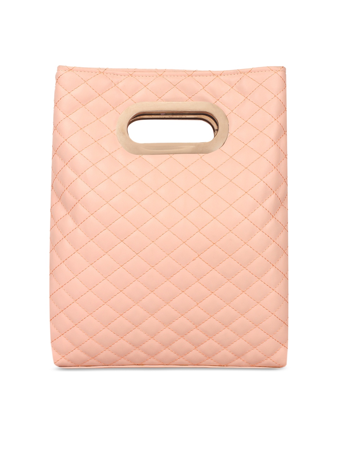 

Anekaant Pink Solid Handheld Bag