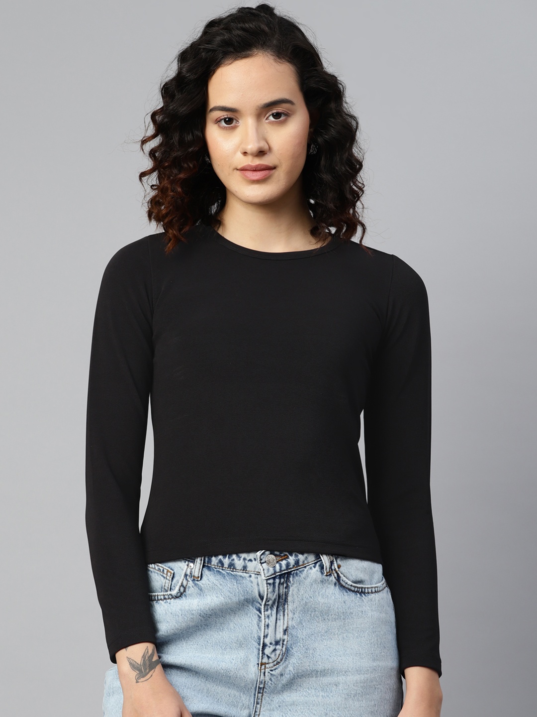 

Popnetic Crop Top, Black