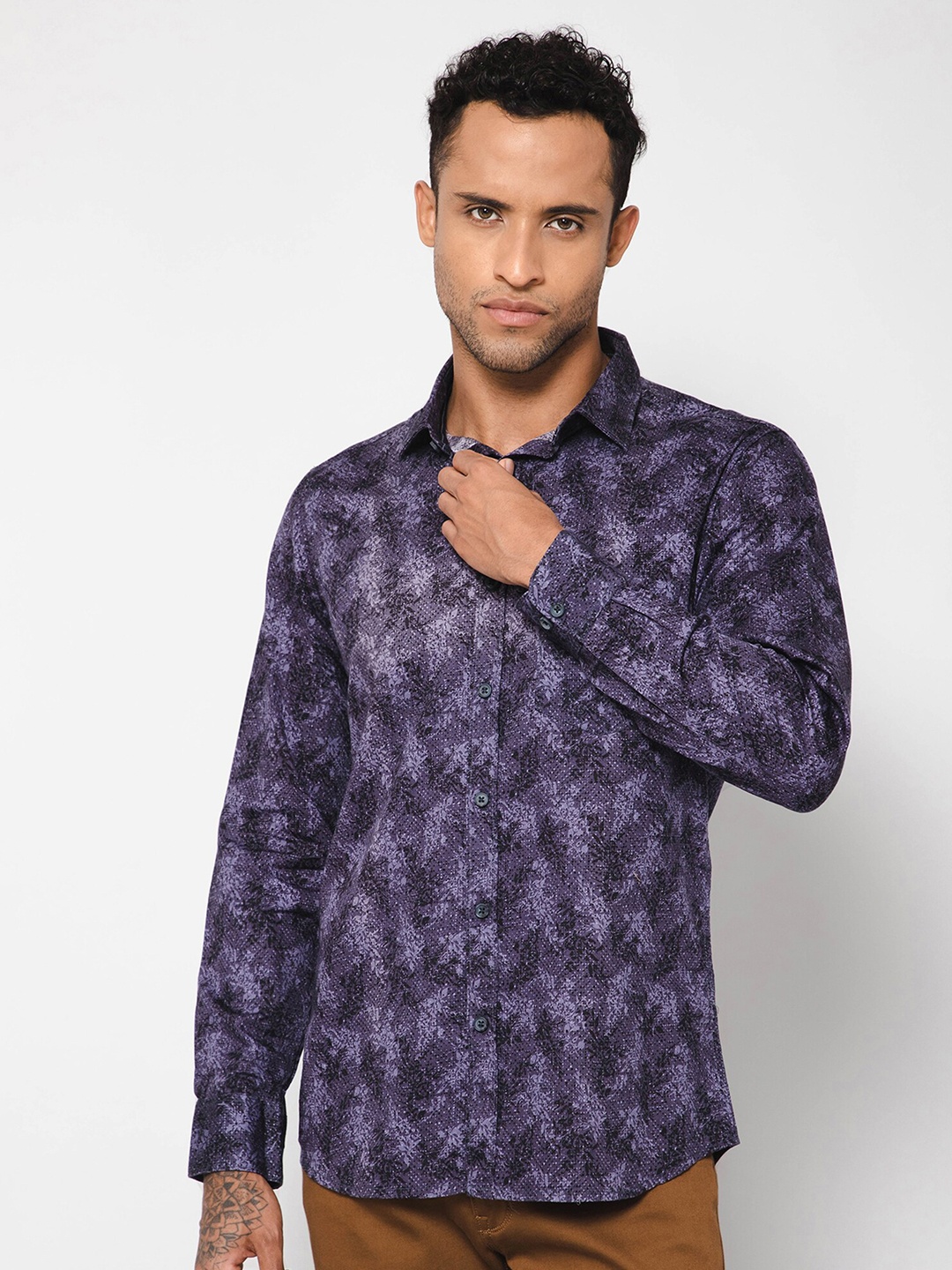 

Cantabil Floral Printed Cotton Casual Shirt, Grey
