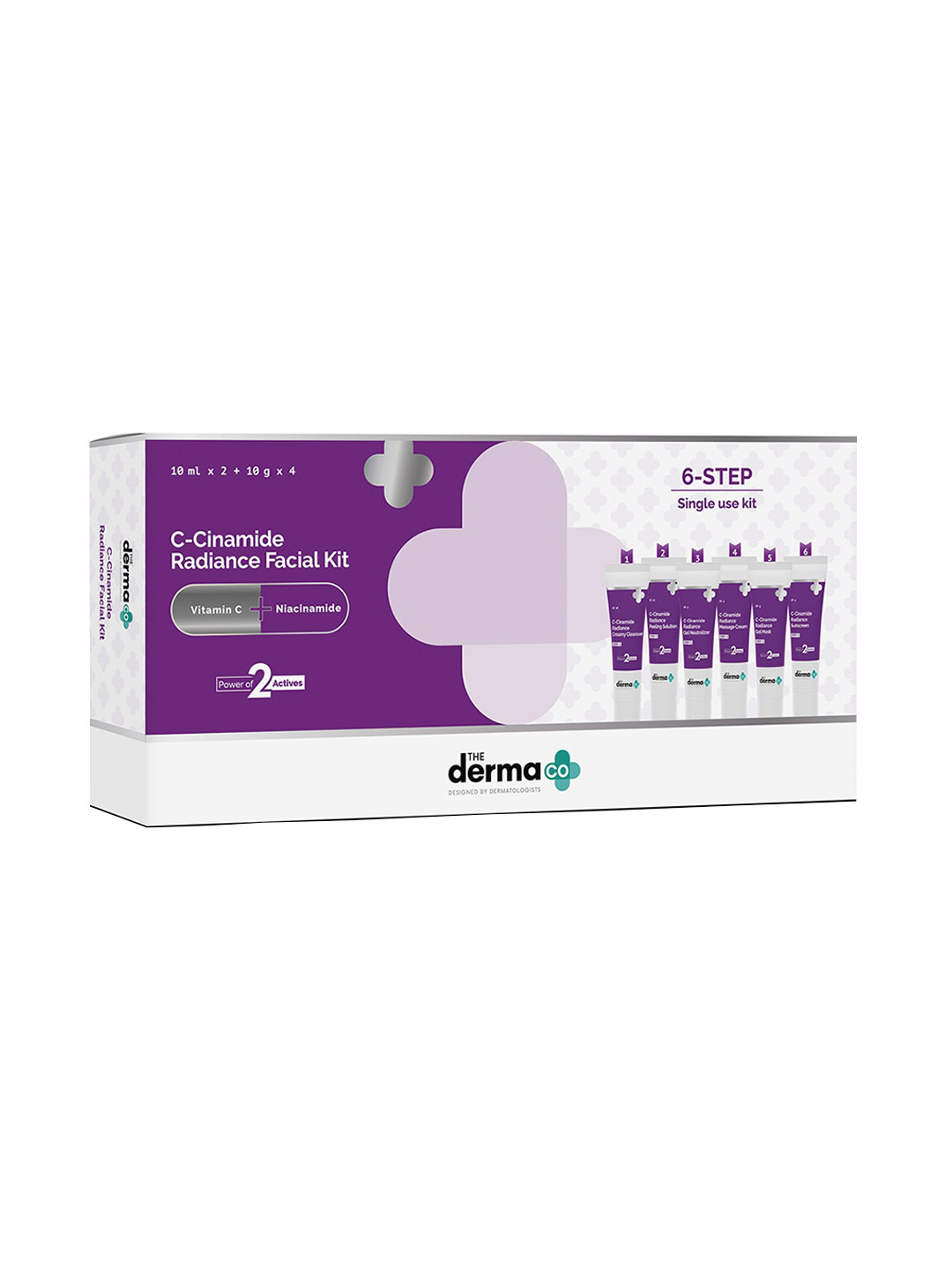 

The Derma co. C-Cinamide Radiance Facial Kit with Vitamin C & Niacinamide - 30 ml each, Purple