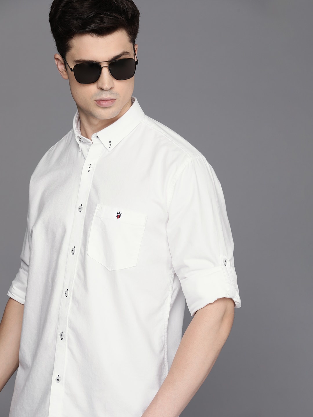 

Louis Philippe Sport Pure Cotton Slim Fit Casual Shirt, White