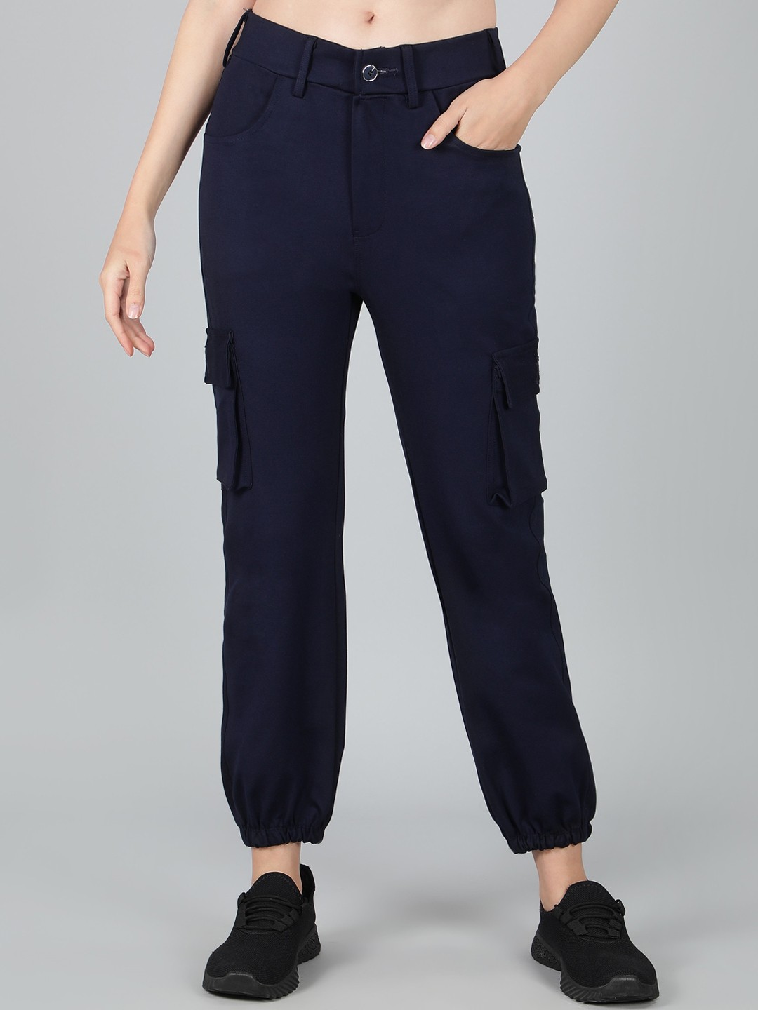 

Sonex Gold Women Regular Fit Mid-Rise Cargos, Blue