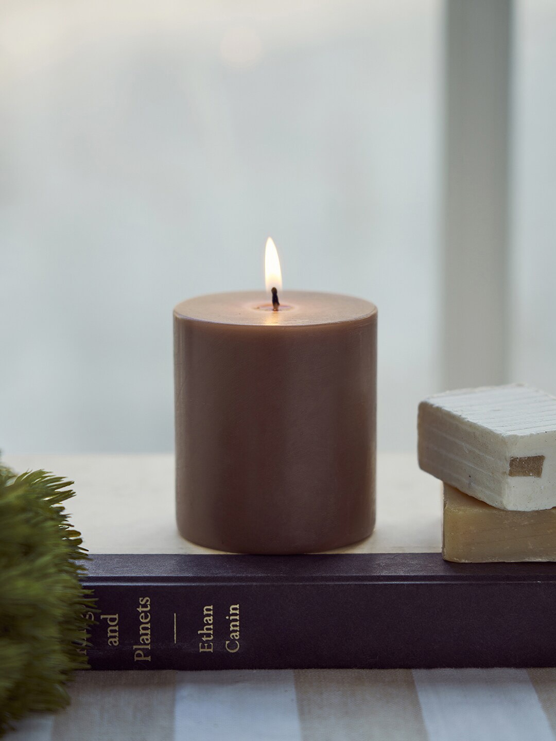 

Pure Home and Living Brown Moments of Eternity Pillar Medium Candle