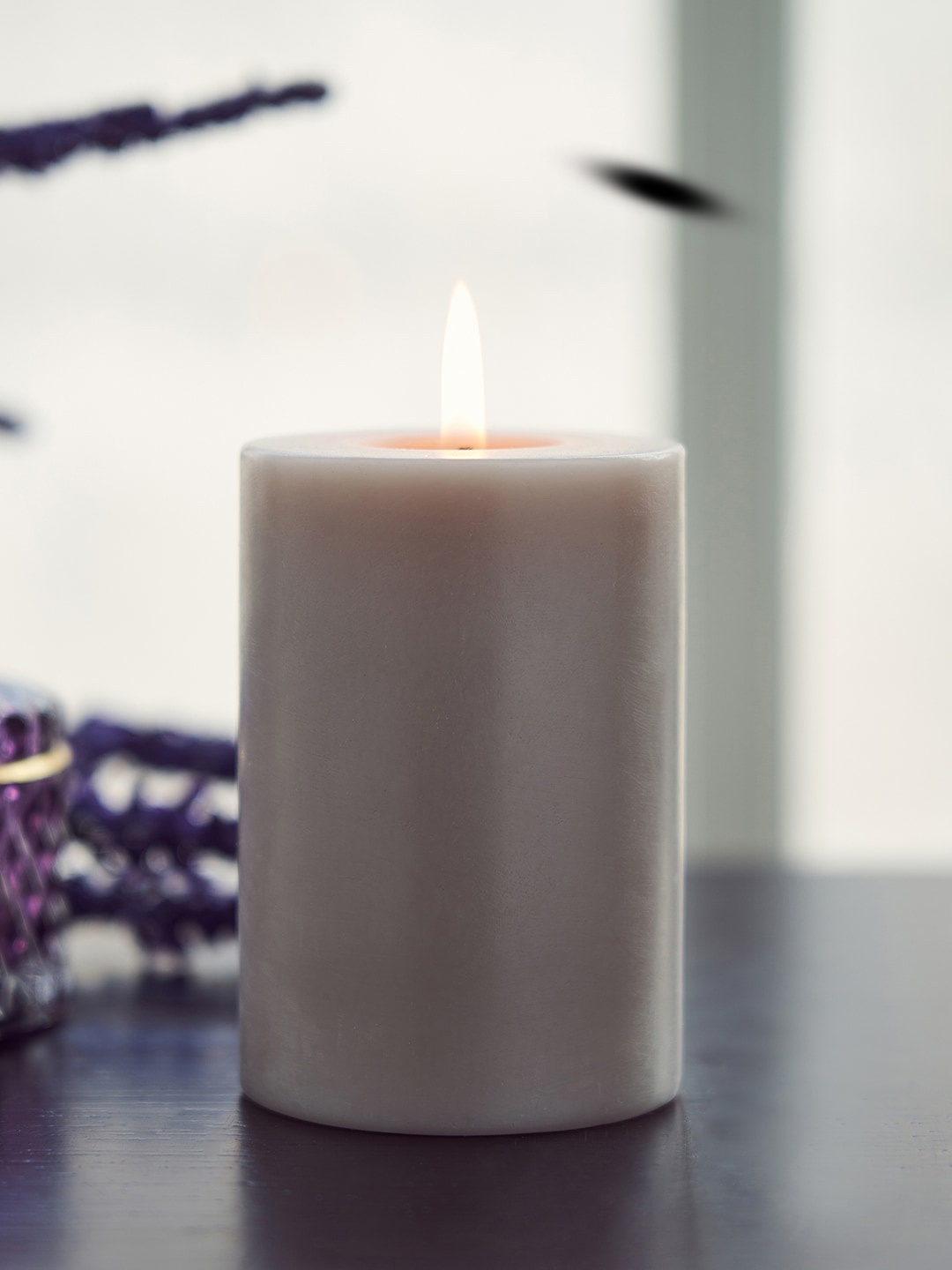 

Pure Home and Living Grey Large Lavender & Chamomile Pillar Candle