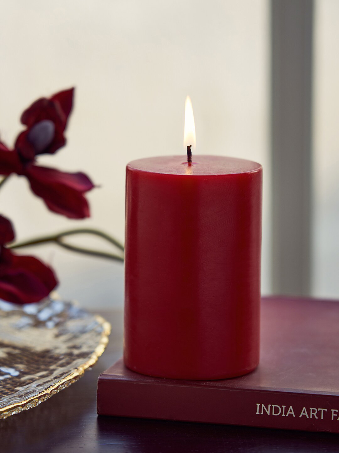 

Pure Home and Living Red Apple Cinnamon Pillar Large Candle
