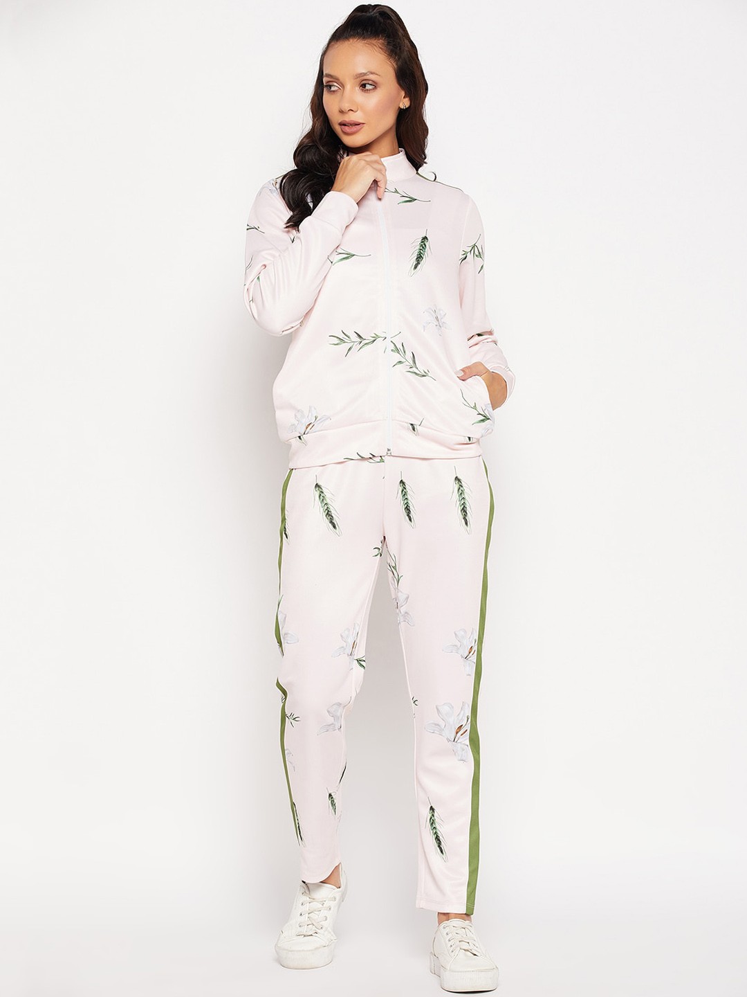 

EDRIO Women Mid-Rise Printed Tracksuits, White