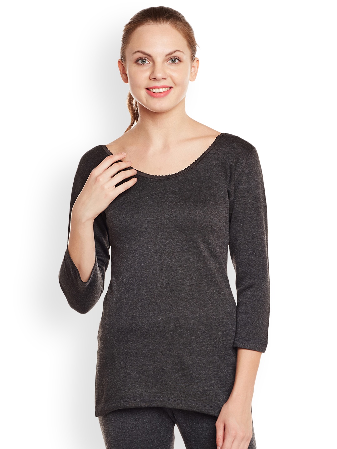 

VIMAL Women Charcoal Grey Thermal Top