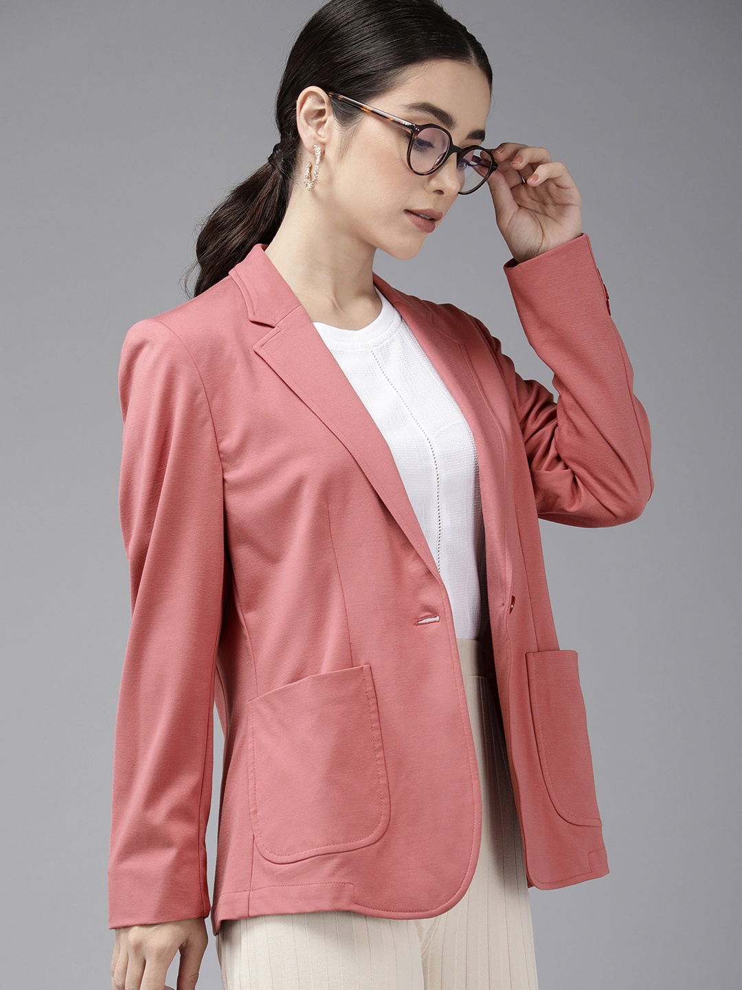 

Van Heusen Woman Single-Breasted Formal Blazer, Pink