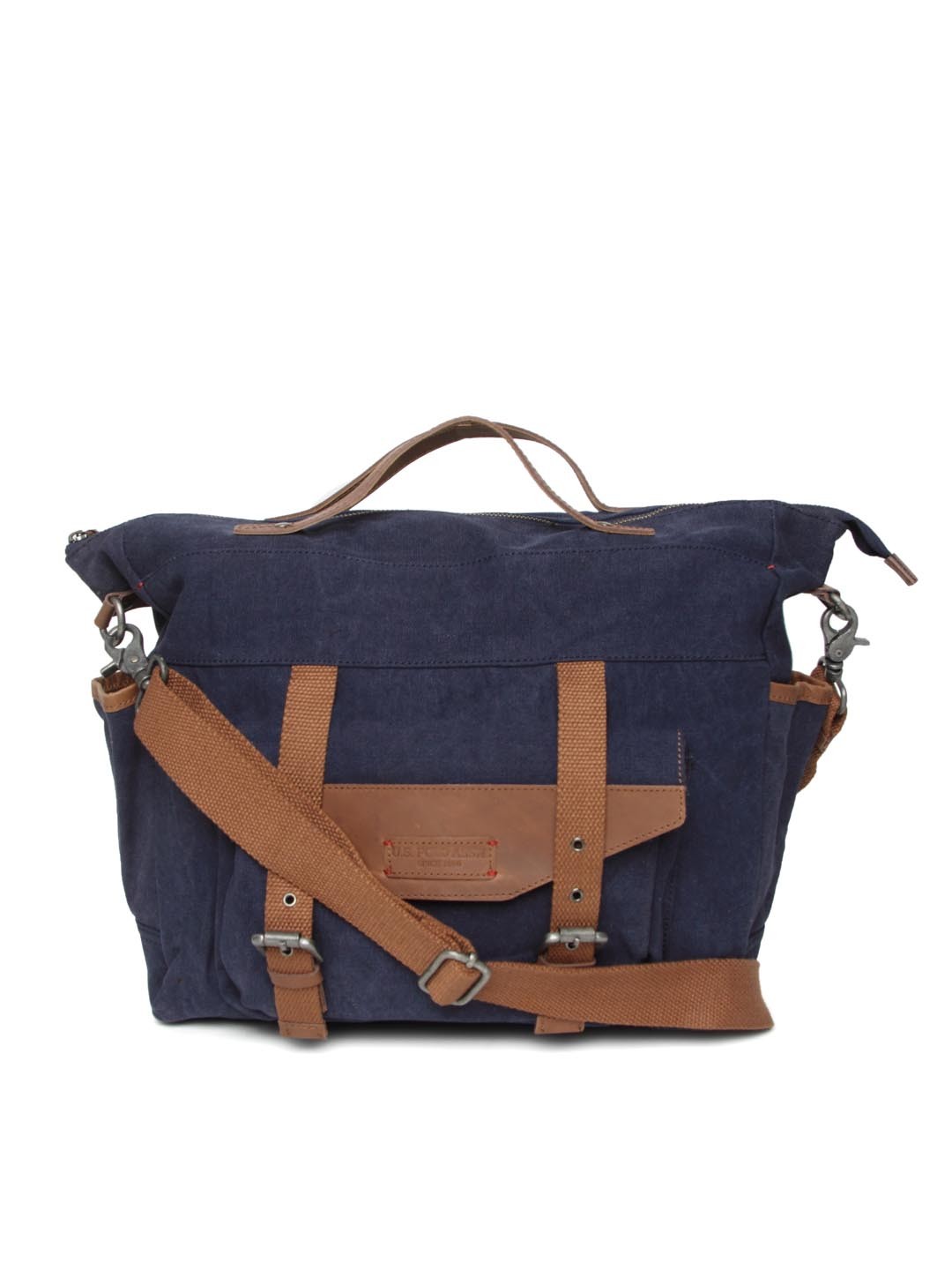 

U.S. Polo Assn. Unisex Navy Solid Messenger Bag, Navy blue