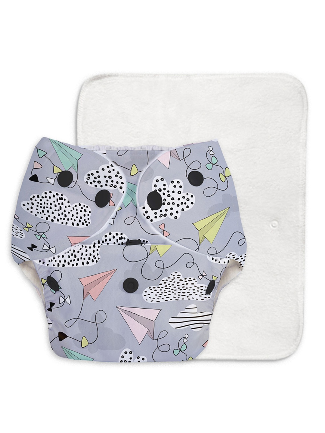 

SuperBottoms Infants Basic Ultra Thin Quick Dry Pad Diaper, Purple