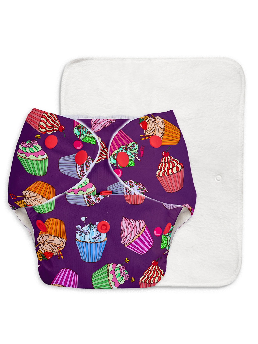 

SuperBottoms Infants Basic Ultra Thin Quick Dry Pad Diaper, Violet