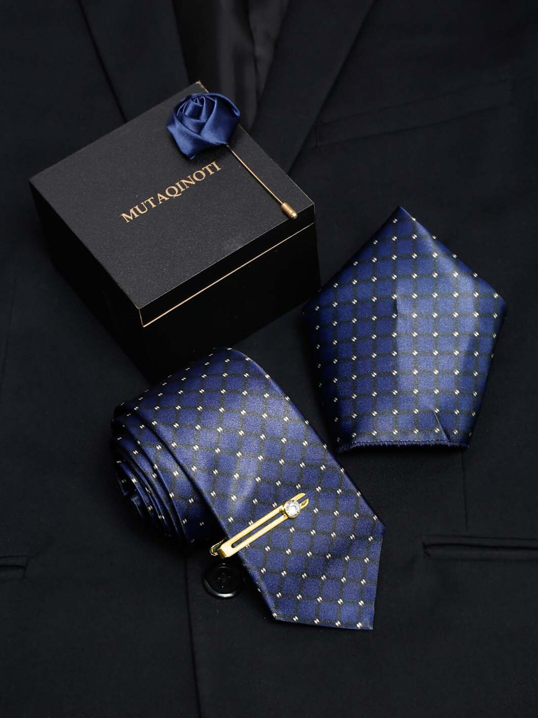 

MUTAQINOTI Men Accessory Gift Set, Blue