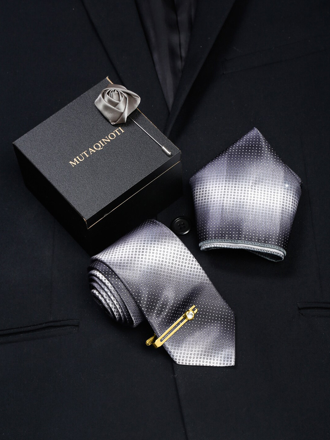 

MUTAQINOTI Men Accessory Gift Set, Grey