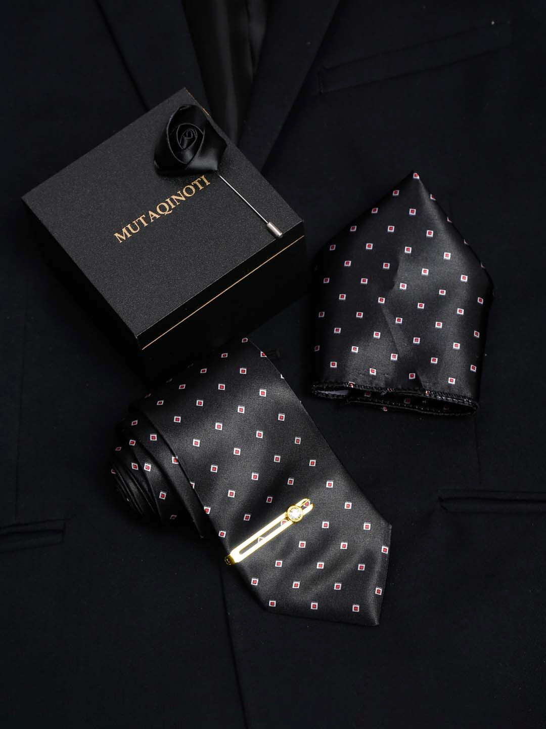 

MUTAQINOTI Men Accessory Gift Set, Black