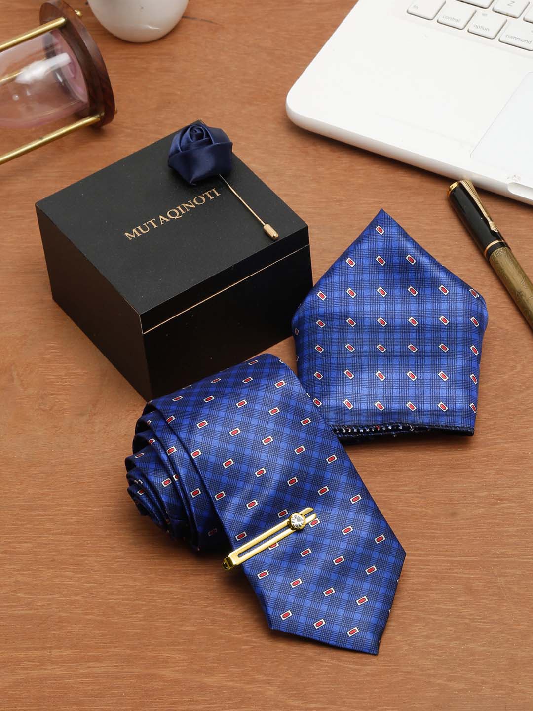 

MUTAQINOTI Men Accessory Gift Set, Blue