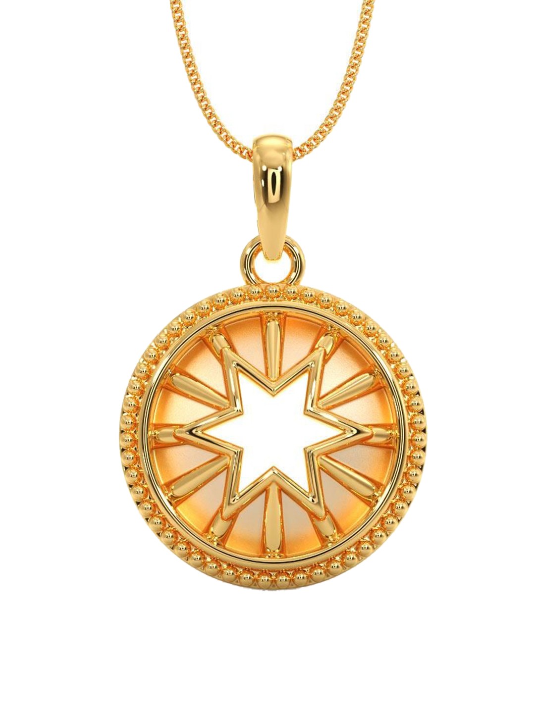 

CANDERE A KALYAN JEWELLERS COMPANY 18K Gold BIS Hallmark Star Shape Pendent - 2g