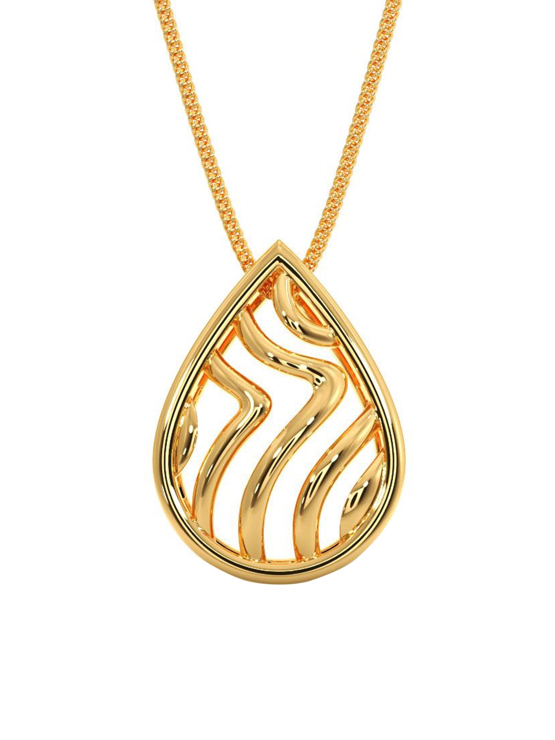 

CANDERE A KALYAN JEWELLERS COMPANY 14K Yellow Gold Tear Drop Shaped Pendant - 0.77 g