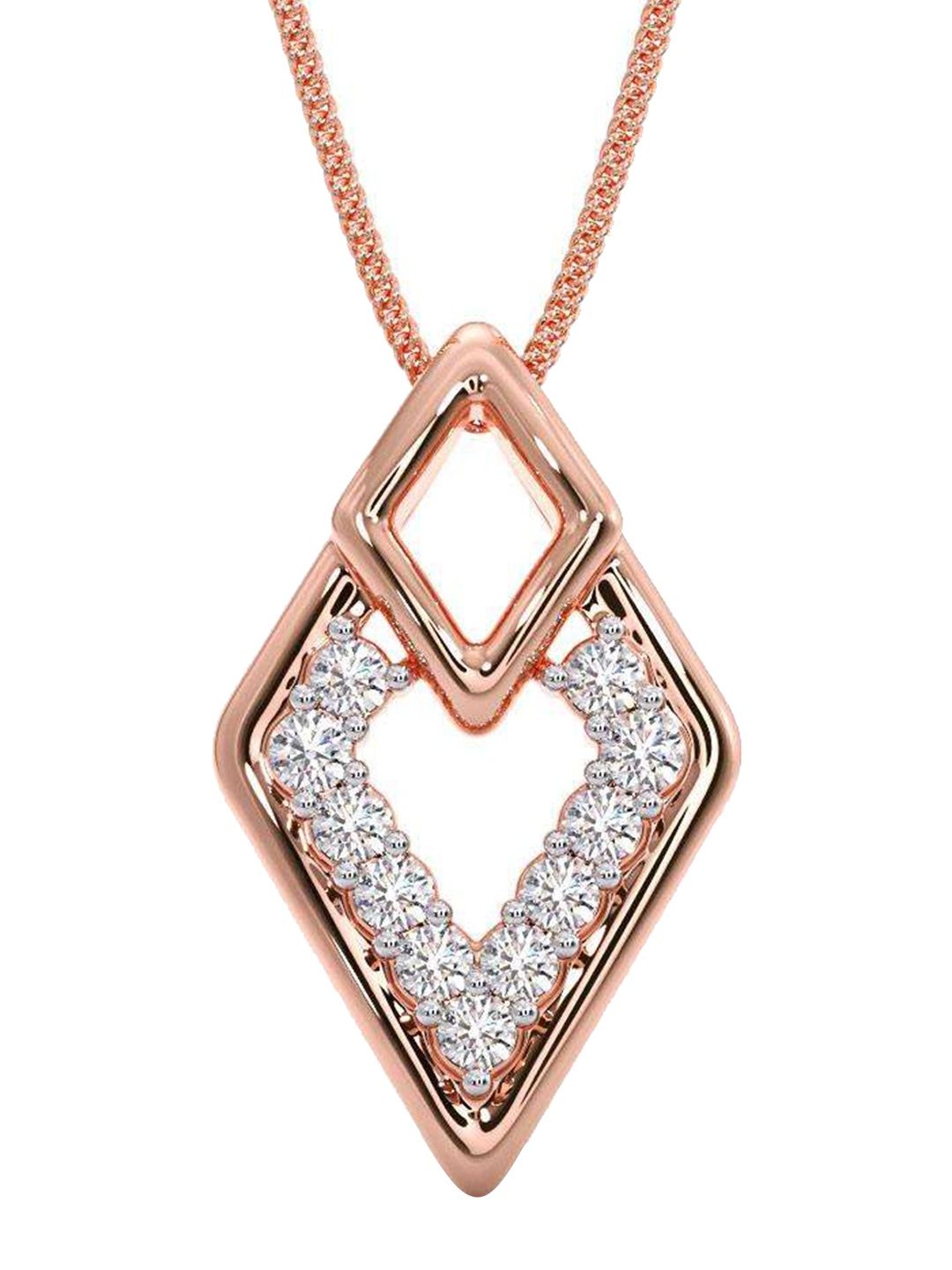 

CANDERE A KALYAN JEWELLERS COMPANY 14K Rose Gold & Cubic Zirconia Pendant - 0.68 g