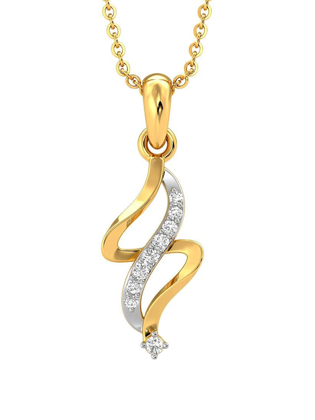 

CANDERE A KALYAN JEWELLERS COMPANY 18K Yellow Gold & CZ Studded Pendant, White